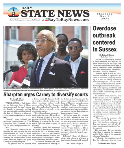 Delaware State News front page